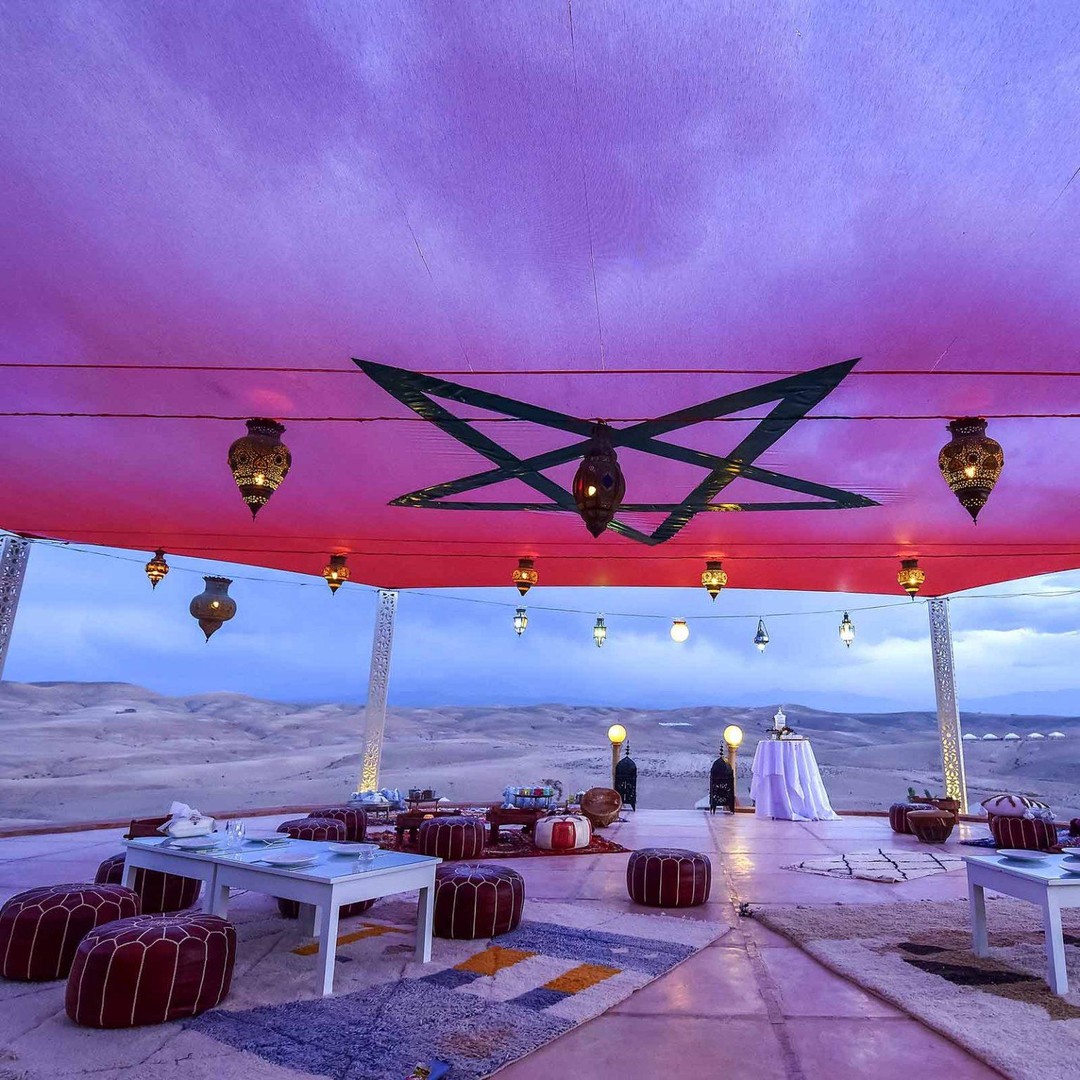 Marrakech : Dîner dans le désert d'Agafay avec spectacle de musique et de feu