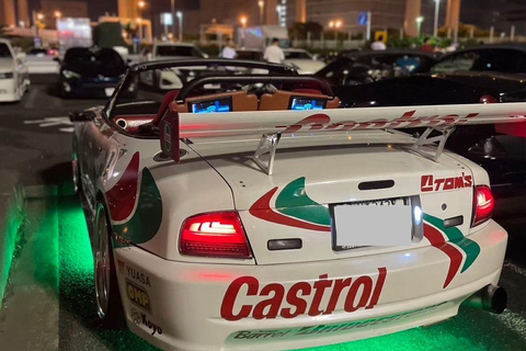 tokyo:Daikoku PA JDM Car Meeting by Ferrari/Maserati/VIP VanTokio: Wycieczka samochodowa Daikoku PA w Ferrari California