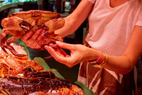 Barcelona: Clase de cocina de paella de marisco y mercado de la Boquería