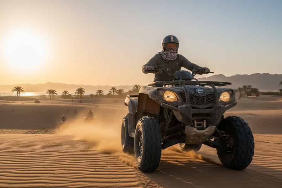 Makadi Bay: Quad-Tour bei Sonnenaufgang und traditionelles orientalisches Frühstück. Foto: GetYourGuide Makadi Bay: Quad-Tour bei Sonnenaufgang und traditionelles orientalisches Frühstück. Foto: GetYourGuide