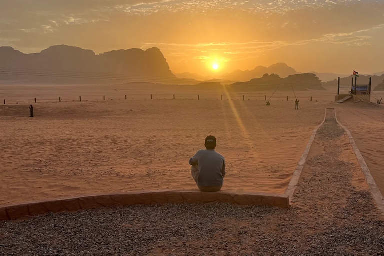 Zipline & Desert Jeep Adventure with tea stop in Wadi Rum