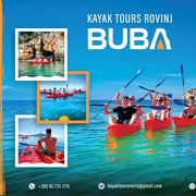 Rovinj:BUBA KAYAK TOURS:snorkeling,jumping,FREEdrinks&photos