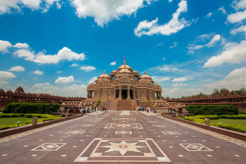 Akshardham Temple Tour Exhibition, Light & Water Show by Car Temple Tour without Water and Light and Sound Show.