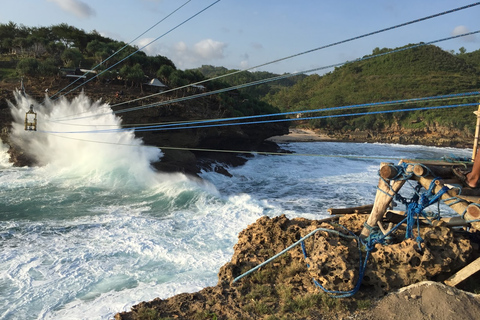 Yogyakarta : Grotte de Jomblang et télécabine de Timang Beach