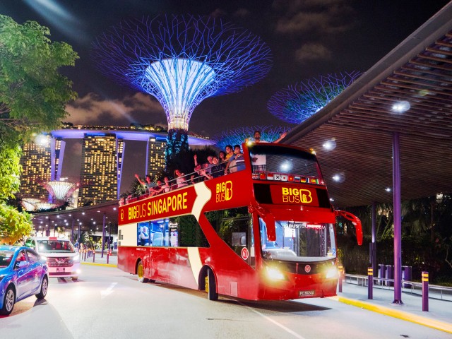 Singapore: Big Bus Night Tour with Live Guide