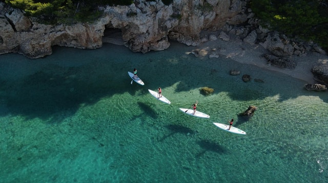 Omišalj: Elektrische SUP-tour over de Krk-brug