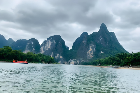 From Guilin: Li River Rafting, Fishing & Xianggong Hill Tour