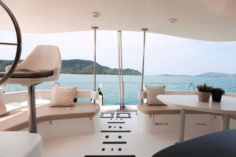 Phuket Catamaran Tour in Coral Island and Sunset Voyage