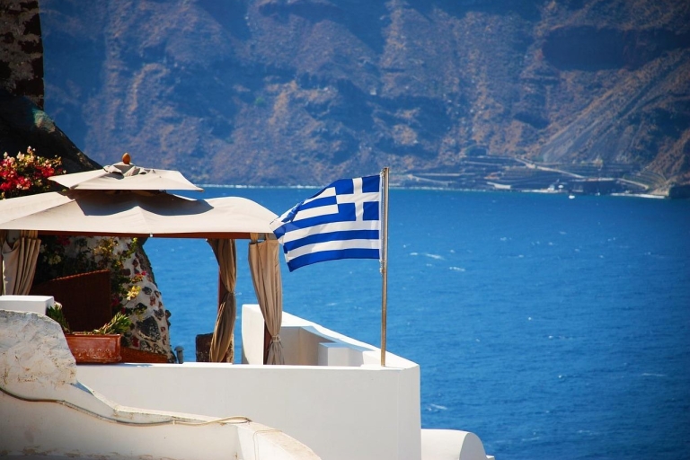 Depuis la Crète : Visite guidée d'une journée à SantorinSantorin : Croisière d'une journée et visite guidée - Port d'Héraklion