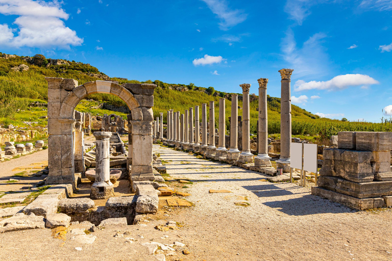 Antalya: Perge Aspendos Side Guided Tour with Waterfall Group Guided Tour without Entrance Tickets