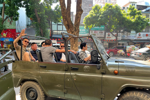 河内吉普车探索之旅：河内希尔顿、城堡、B52和火车站乘坐吉普车探索河内市