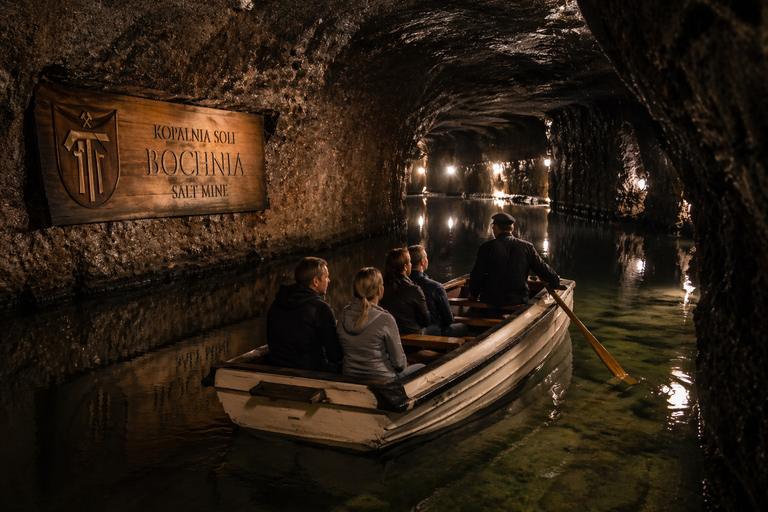 Krakow: Bochnia Salt Mine Tour, Underground Cruise & Pickup German tour from meeting point