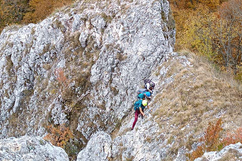 Brașov: Guided Gorge Hike, Caves, and Via Ferrata Adventure Brașov: Guided Hike and Caves
