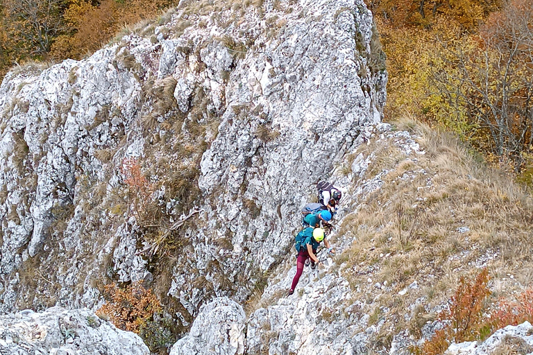 Brașov: Guided Gorge Hike, Caves, and Via Ferrata Adventure Brașov: Guided Hike and Caves