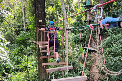 Phuket: Jungle Xtrem Avonturen en Zipline ParkAvontuur voor gevorderden met 45 platforms