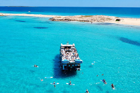 Ibiza: Boat to Formentera with VIP bed, open bar, breakfast, lunch, dinner Ibiza: Boat to Formentera with VIP Bed, Open Bar, Breakfast, Lunch, Dinner