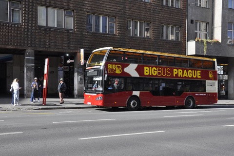 Praga: Tour del Big Bus in autobus Hop-on Hop-off e crociera sul fiume Moldava24 ore di autobus senza crociera sul fiume