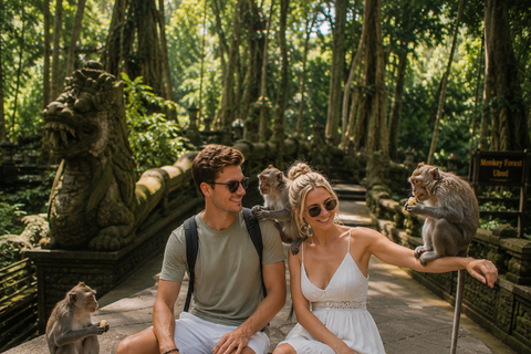 Bali: Monkey Forest, & Temple, With Waterfall, Swing Tour Private Tour Entry Ticket