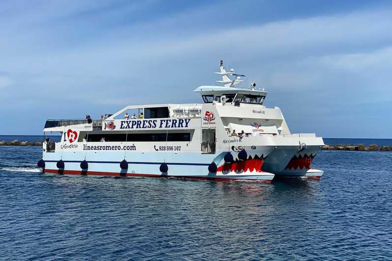 Lanzarote : billet de ferry A/R pour La Graciosa avec Wi-Fi