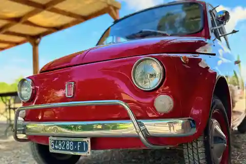 Florens 5-timmars picknicktur i en vintage Fiat 500