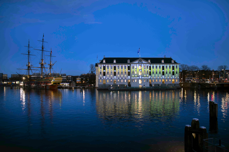 Amsterdam : Croisière du festival des lumières avec boissons illimitéesLa croisière en anglais