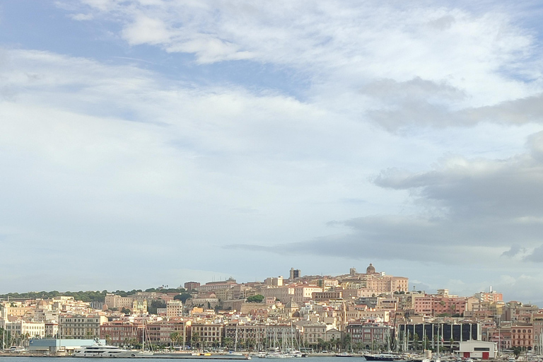Cagliari: Devil’s Saddle Boat Tour with 4 Stops and Prosecco Cagliari: Sunset Boatour,Last Dive at Devil's Saddle eDrinks