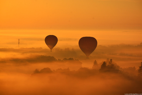 Heißluftballonfahrt über dem Schloss von ChenonceauSonnenaufgang Heißluftballonfahrt