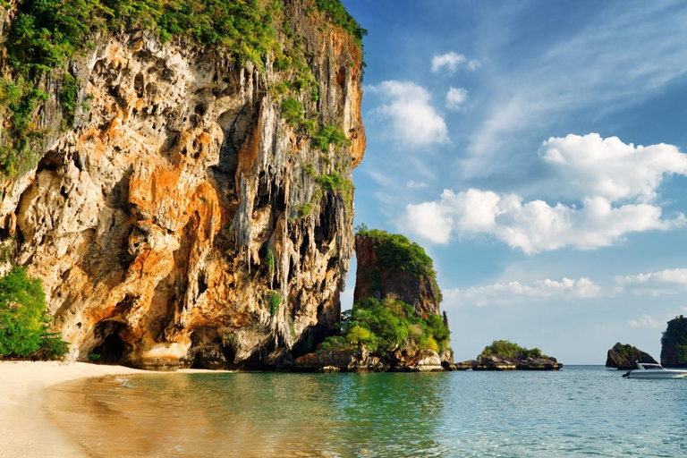 Krabi: Luxury Vintage Wooden Boat Cruise With Island Hopping Private: One day 4 Islands Tour