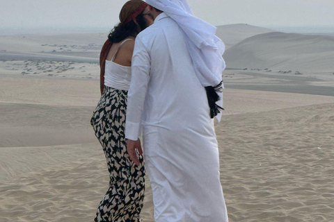 Doha: inland sea Tour With Dune Bashing &Sandboarding fun Doha: safari , camel ride, sandboarding hotel pickup