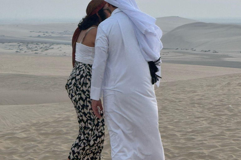 Doha: inland sea Tour With Dune Bashing &Sandboarding fun Doha: safari , camel ride, sandboarding hotel pickup