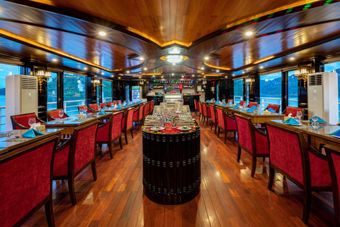 New 2 Day 1 Night on 5 Star cruise in Halong Bay with MealsFrom Hanoi: 2-Day Halong Bay on Cruise with Meals