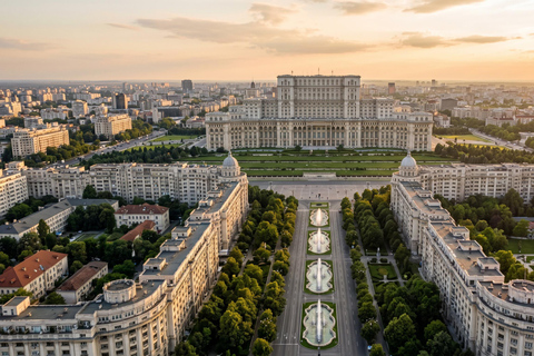 Bucharest: Ceaușescu's Palace, Parliament & Village Museum COACH TOUR Audio guide in 24 languages