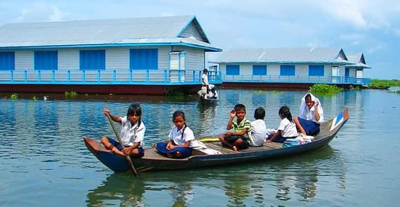 Mechrey Floating Village on Tonle Sap Lake Private Tour