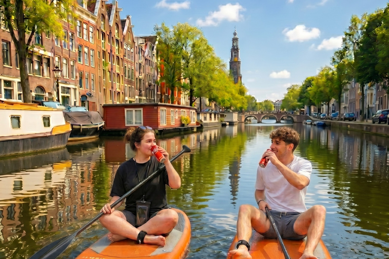 Amsterdam: Stand-Up Paddleboard Canal Tour with Drink