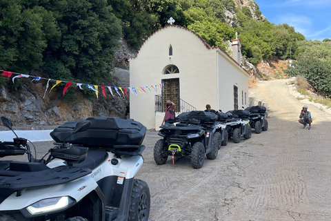 Malia : Visite culinaire en quad (nourriture et transport).Malia : Safari avec les quads adv