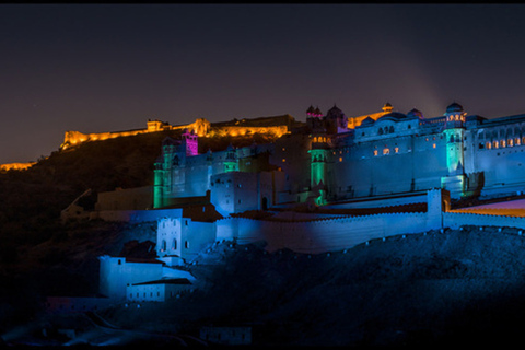 Spectacle son et lumière du fort d'Amber de Jaipur avec dîner