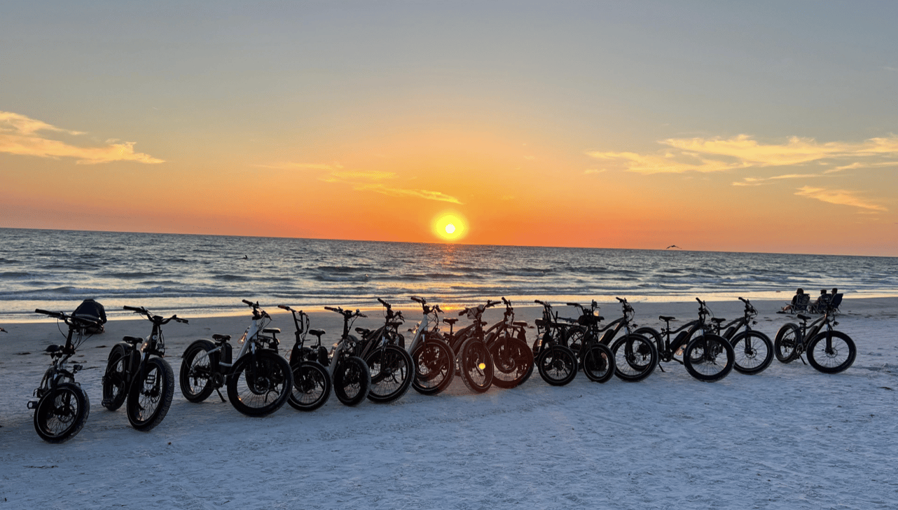 Siesta Key: E-Bike-Verleih bei Sonnenuntergang