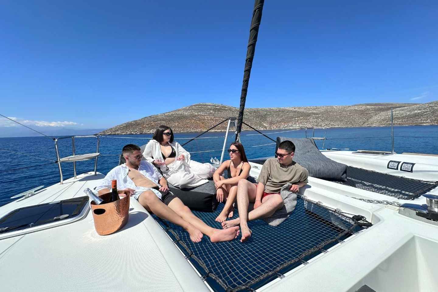 Heraklion Luxury Sailing Catamaran Dia Island | Gourmet Menu