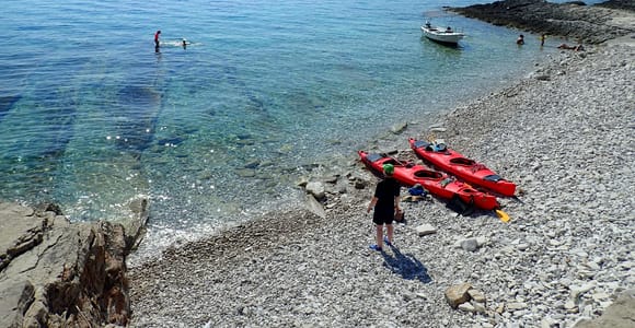 Lumbarda - Kajaktour bei Sonnenuntergang mit Picknick - Wein und Süßes