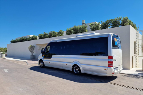 Santorini: Prywatny transfer lotniskowy i portowySantorini: Prywatny nocny transfer z lotniska i portu