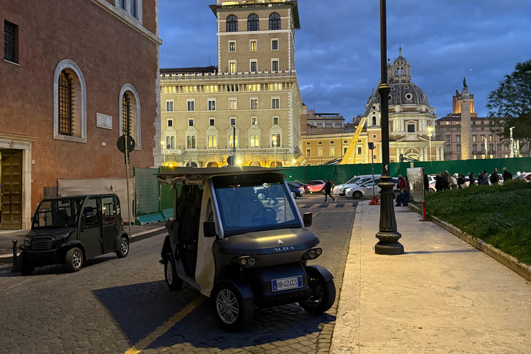 Rome by Night: Enchanting Golf Cart Tour with Wine, Cocktails, and History
