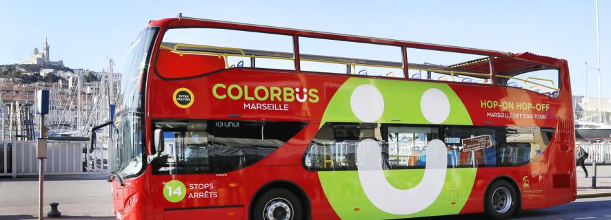 Marseille: Panoramic Tour of by Hop-On Hop-Off Colorbus