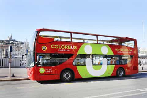 Marseille: Panoramic Tour of by Hop-On Hop-Off Colorbus