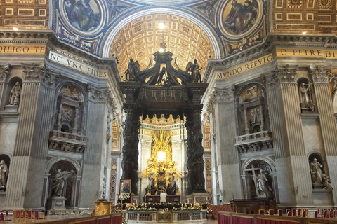 Rome : Basilique Saint-Pierre, tombeaux papaux et ascension du dômeVisite de groupe en anglais