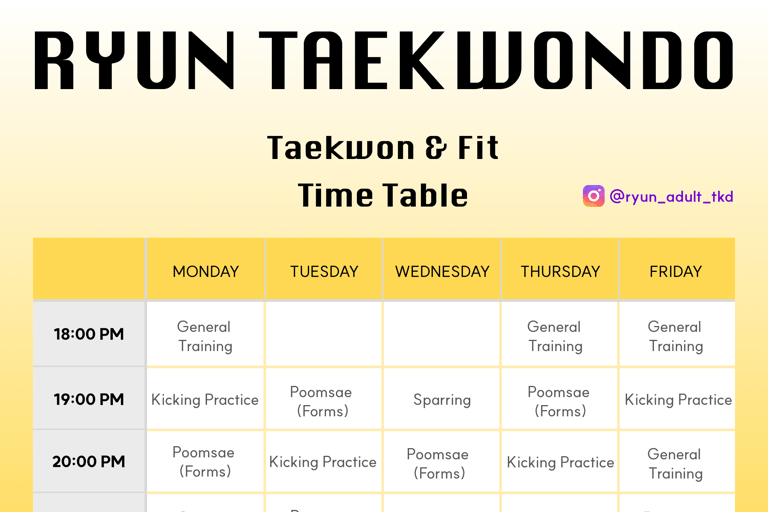 Traditional Taekwondo Lesson in Seoul: From Basic to Combat C. Local Taekwondo
