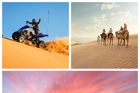 Tour del deserto con scalo a Doha, giro in cammello e mare internoSafari nel deserto con giro in cammello