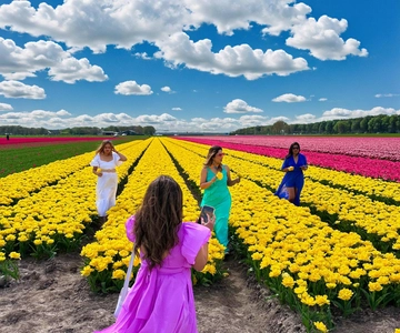 Amsterdam: Tulpenfelder Tagestour mit Mittagessen und Windmühle