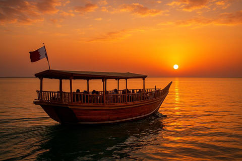 Doha: Arabian Heritage Dhow Tour with Skyline Views Dhow Cruise Meeting Point Tour