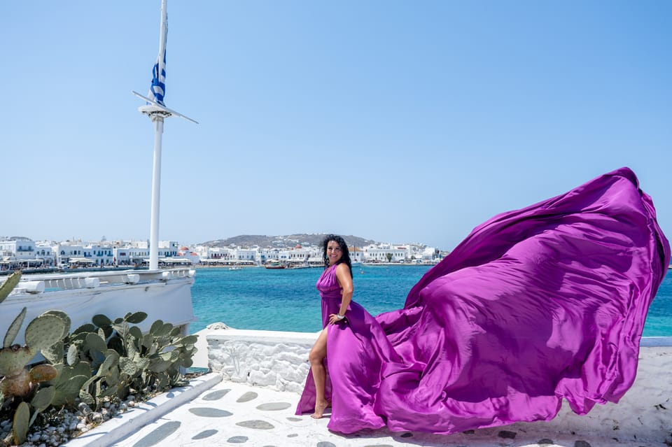 Mykonos Flying Dress Photoshoot | GetYourGuide