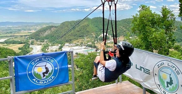 From Tirana: Petrela Zipline Adventure with Transport